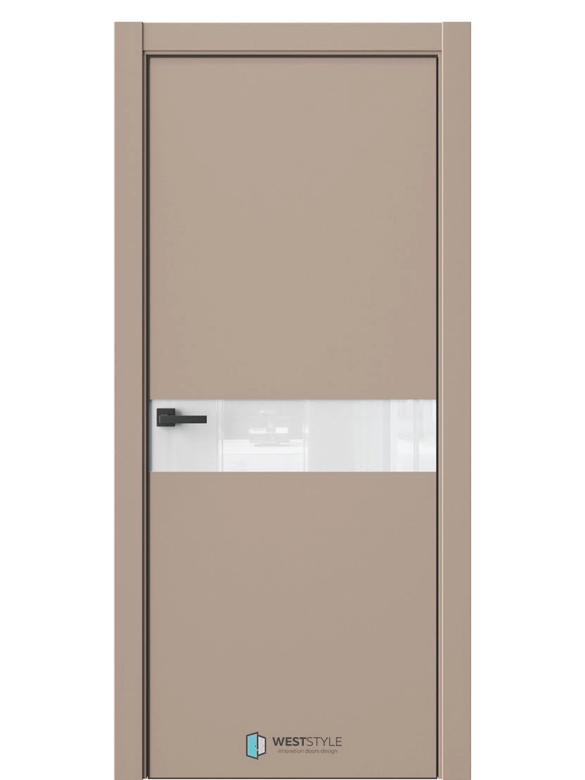 Межкомнатная дверь WestStyle Industrial IN1 ДО Lacobel Аляска Глясе