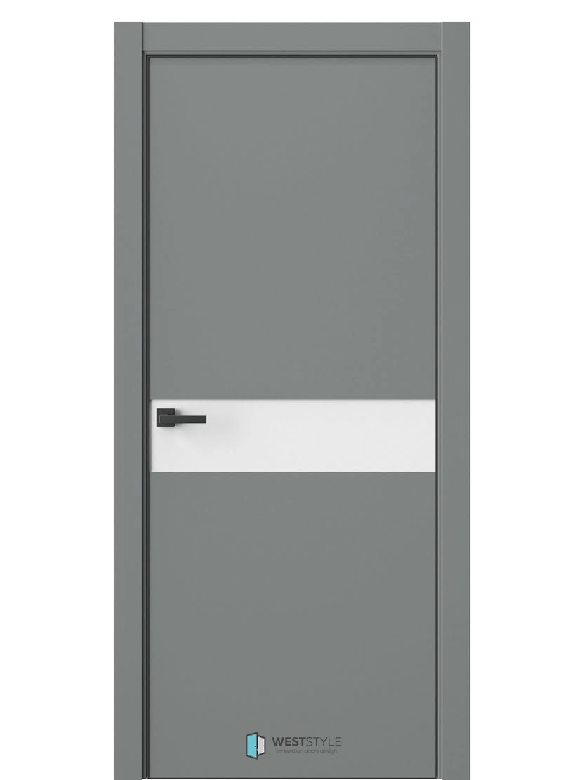 Межкомнатная дверь WestStyle Industrial IN1 ДО Matelac аляска сатин Морская галька