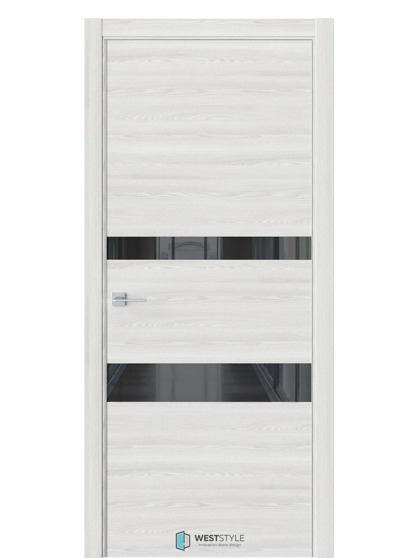 Межкомнатная дверь WestStyle Industrial IN16 ДО Lacobel Черное Клен айс