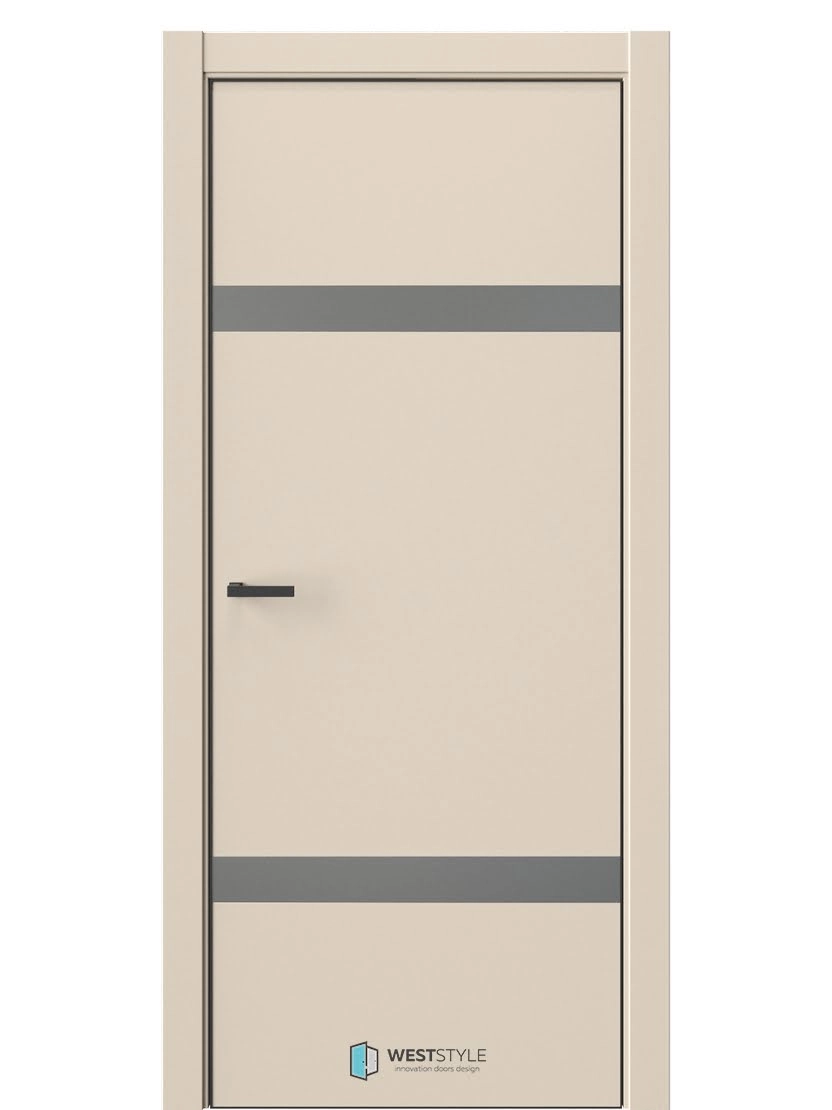 Межкомнатная дверь WestStyle Industrial IN3 ДО Зеркало сатин графит Лазурный песок